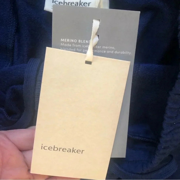 Icebreaker Merino Royal Navy Pocket Wool Blend Terry 200 Joggers Size XS NWT - Picture 5 of 11
